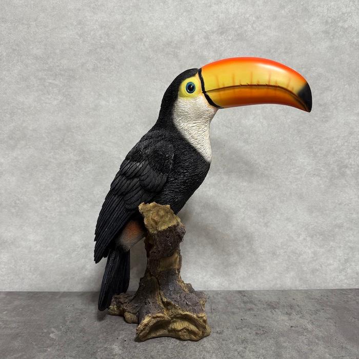 WOOBIA（ウービア） 置物 鳥 かわいい オブジェ 北欧 動物 切り株に