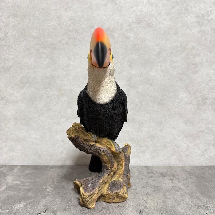 WOOBIA（ウービア） 置物 鳥 かわいい オブジェ 北欧 動物 切り株に