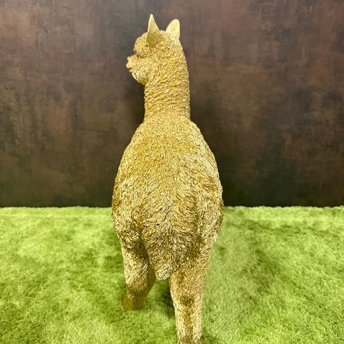 美品 GOLDEN  アルパカ混 XXS イタリア製 オーバーサイズ 置物 動物 アルパカ ゴールド 金色 縁起物 高さ56cm おしゃれ 大きい
