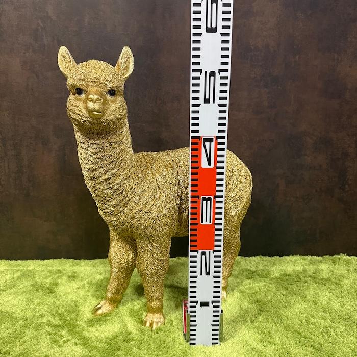 置物 動物 アルパカ ゴールド 金色 縁起物 高さ56cm おしゃれ 大きい