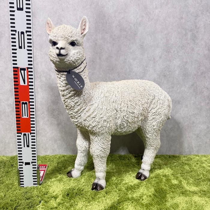 ペルー] 本物の毛を 使った アルパカ の特大置き物 [インテリア