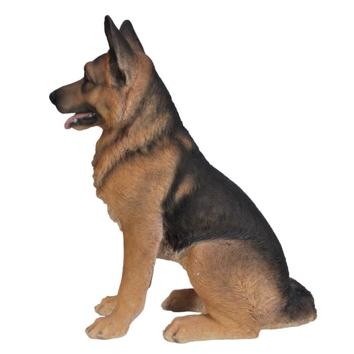犬 置物 大型 動物 お座りジャーマンシェパード 特大 高さ55cm 巨大