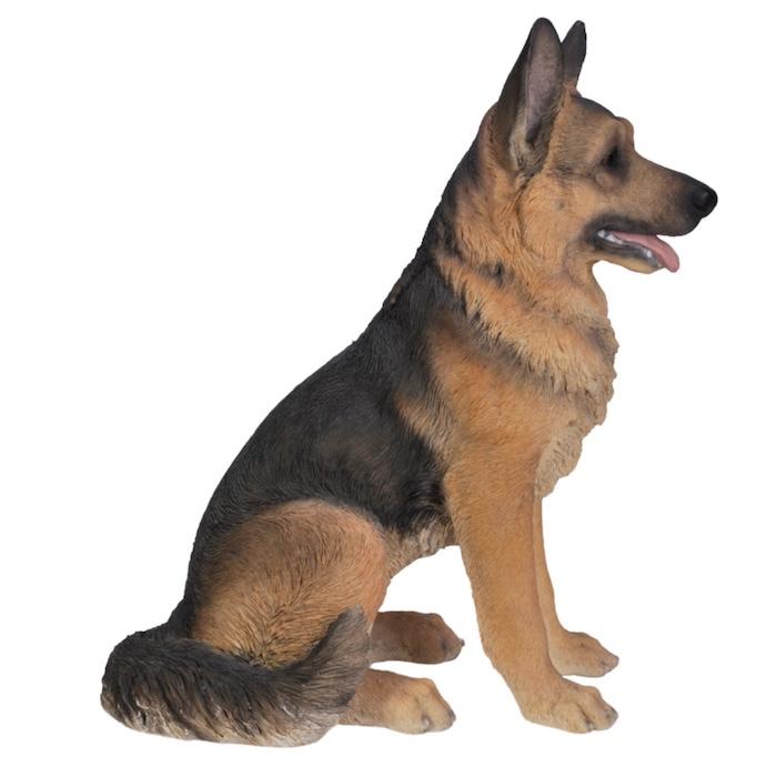 犬 置物 大型 動物 お座りジャーマンシェパード 特大 高さ55cm 巨大