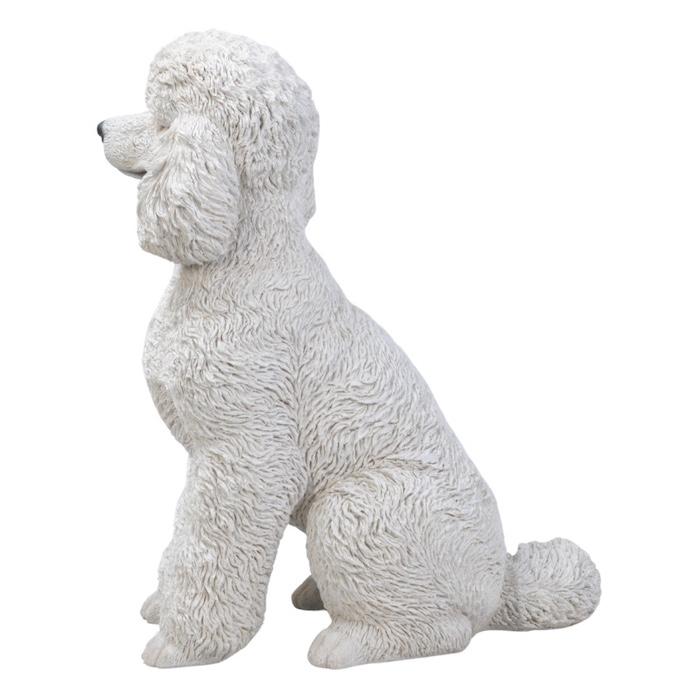 犬 置物 大型 動物 待てトイプードル グッズ 高さ48.5cm woobia