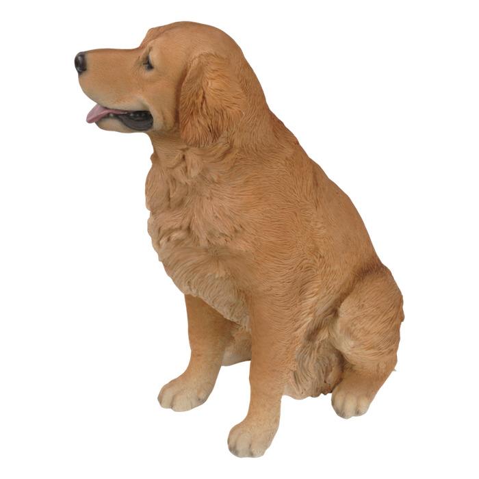 犬 置物 大型 動物 お座りゴールデンレトリバー 特大 高さ53.5cm