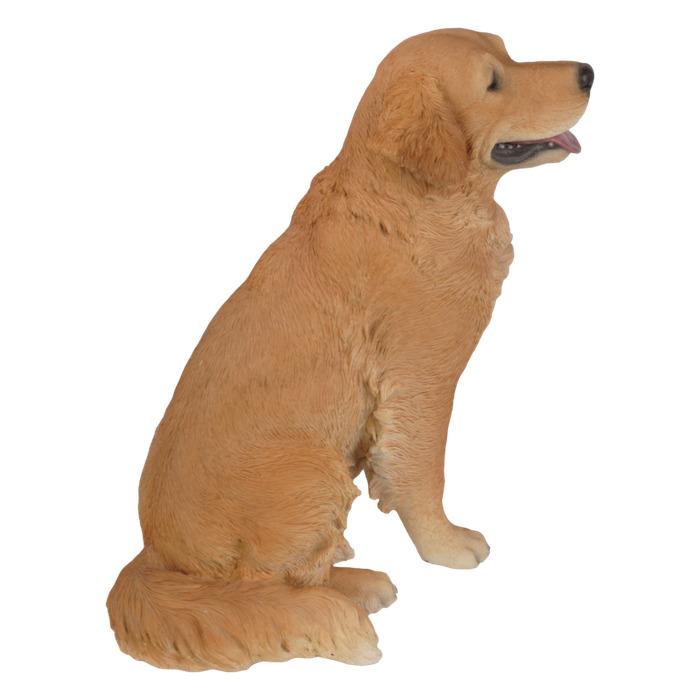 犬 置物 大型 動物 お座りゴールデンレトリバー 特大 高さ53.5cm