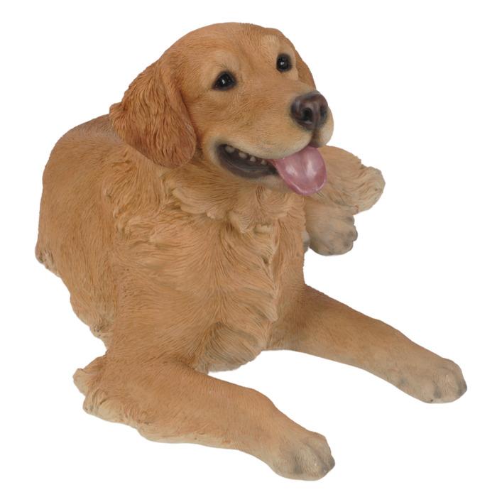 WOOBIA（ウービア） 犬 置物 大型 動物 横たわるゴールデン レトリバー