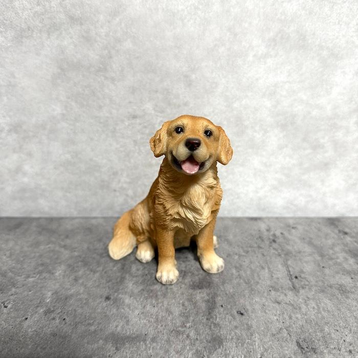 犬 置物 おしゃれ お座りゴールデン・レトリバー 小 かわいい