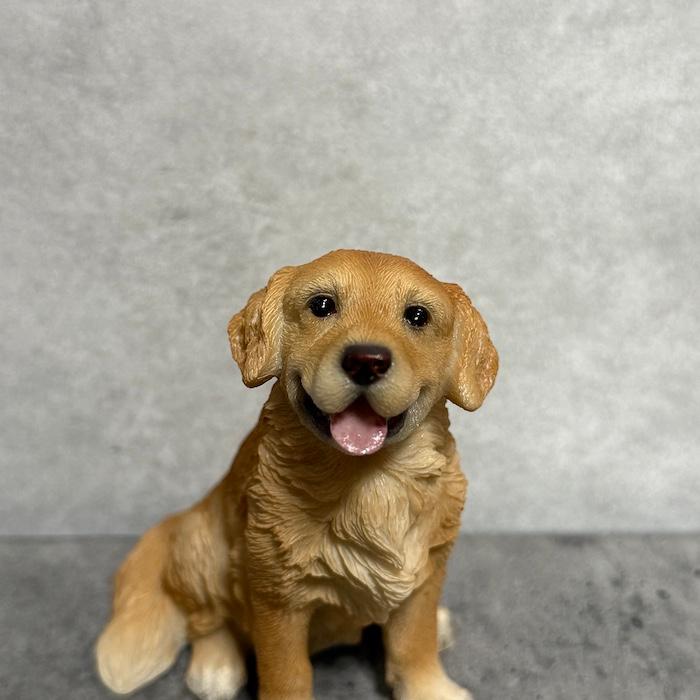 犬 置物 おしゃれ お座りゴールデン・レトリバー 小 かわいい