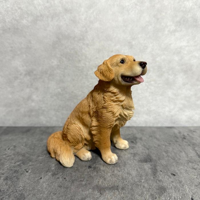 犬 置物 おしゃれ お座りゴールデン・レトリバー 小 かわいい
