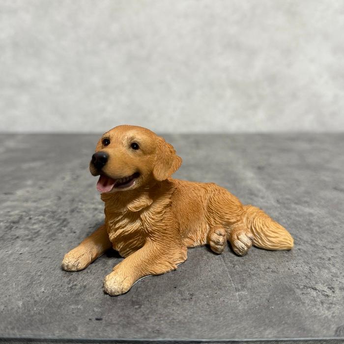犬 置物 おしゃれ 横たわるゴールデン・レトリバー かわいい