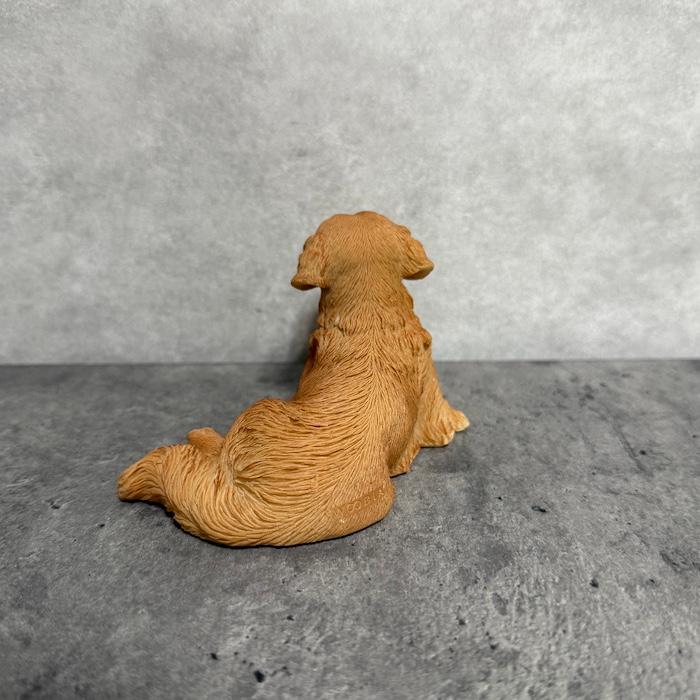 WOOBIA（ウービア） 犬 置物 おしゃれ 横たわるゴールデン・レトリバー