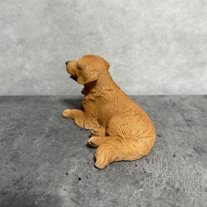 WOOBIA（ウービア） 犬 置物 おしゃれ 横たわるゴールデン・レトリバー