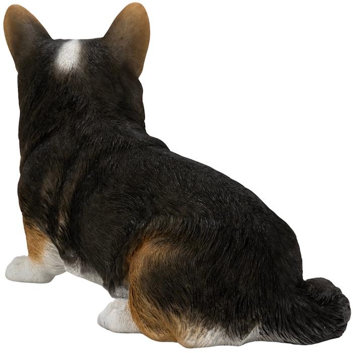 犬 置物 大型 お座りコーギー黒 大 体長48cm woobia おしゃれ 大きい