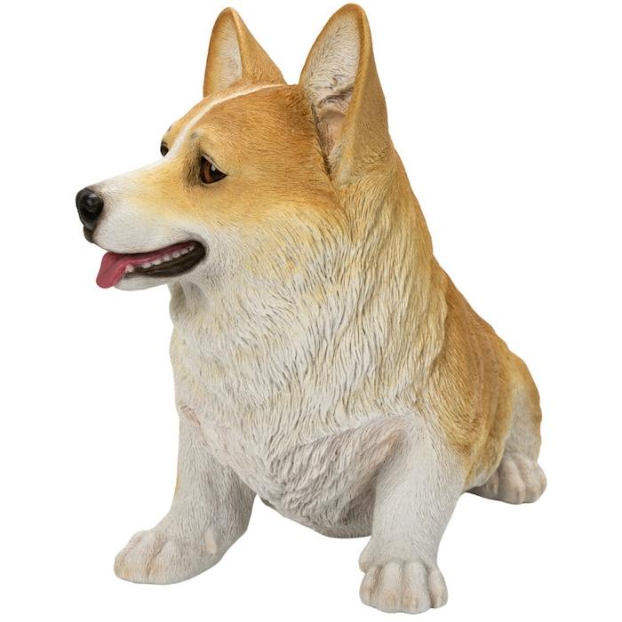 犬 置物 大型 お座りコーギー 大 体長48cm woobia おしゃれ 大きい 玄関 インテリア ガーデン かわいい オブジェ 北欧 リアル ウービア_1