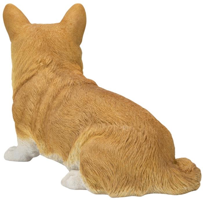 犬 置物 大型 お座りコーギー 大 体長48cm woobia おしゃれ 大きい 玄関 インテリア ガーデン かわいい オブジェ 北欧 リアル ウービア_2