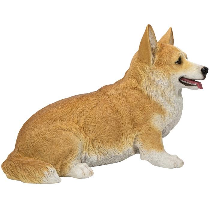 犬 置物 大型 お座りコーギー 大 体長48cm woobia おしゃれ 大きい 玄関 インテリア ガーデン かわいい オブジェ 北欧 リアル ウービア_3