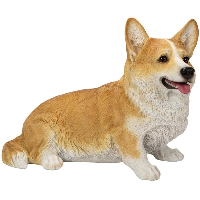 犬 置物 大型 お座りコーギー 大 体長48cm woobia おしゃれ 大きい 玄関 インテリア ガーデン かわいい オブジェ 北欧 リアル ウービア_4