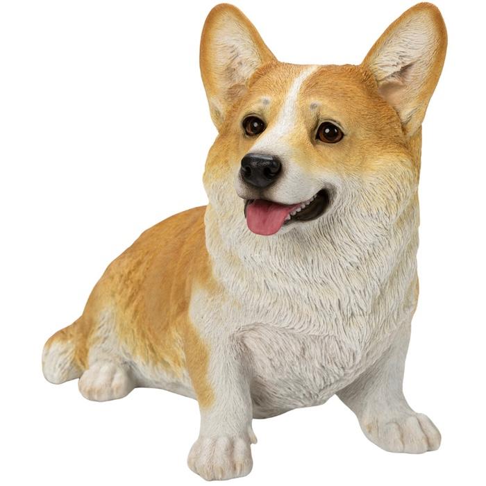犬 置物 大型 お座りコーギー 大 体長48cm woobia おしゃれ 大きい 玄関 インテリア ガーデン かわいい オブジェ 北欧 リアル ウービア_5