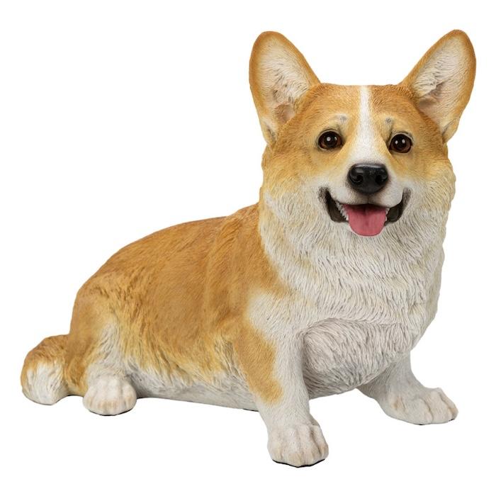 犬 置物 大型 お座りコーギー 大 体長48cm woobia おしゃれ 大きい 玄関 インテリア ガーデン かわいい オブジェ 北欧 リアル ウービア_6
