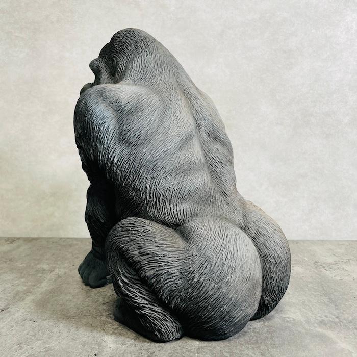 置物 かわいい 動物 玄関 シンプル黒ゴリラ おしゃれ インテリア