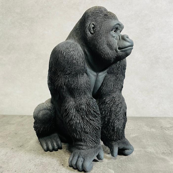 置物 かわいい 動物 玄関 シンプル黒ゴリラ おしゃれ インテリア