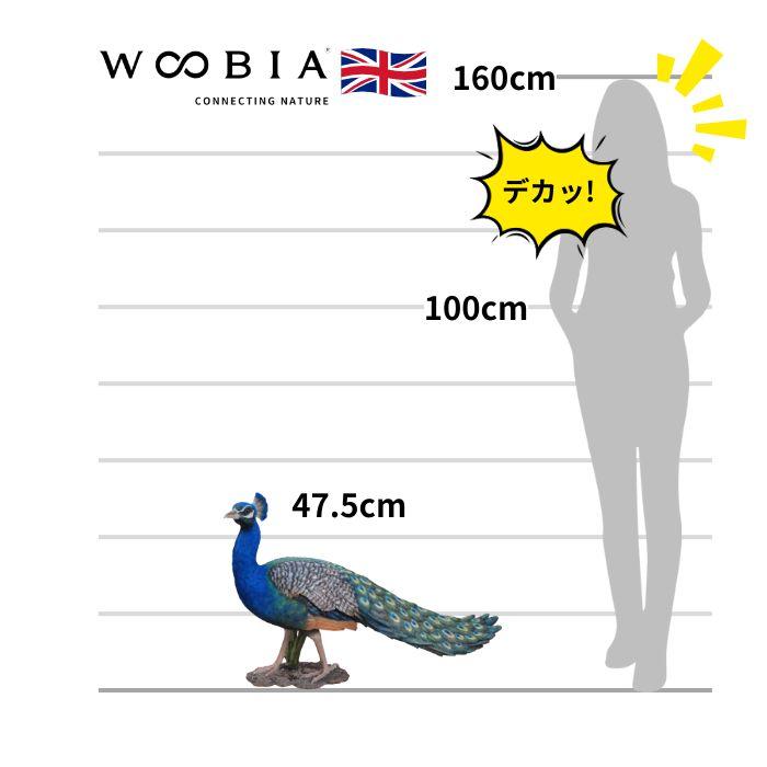 WOOBIA（ウービア） 鳥 置物 オブジェ 北欧 動物 かわいい クジャク