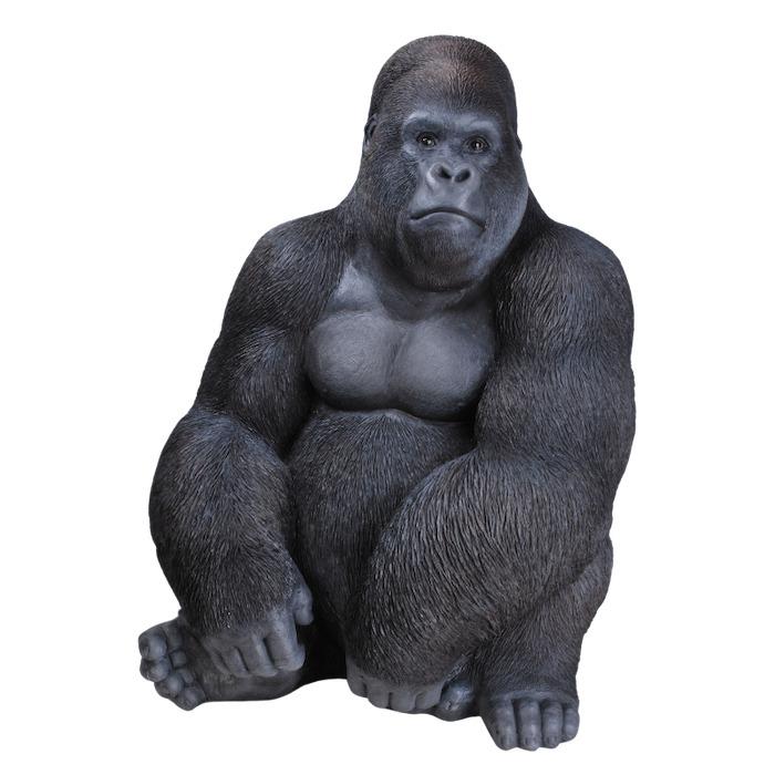 置物 動物 お座り特大黒ゴリラ 高さ76cm おしゃれ 大きい 玄関 インテリア かわいい 大型 面白い ウービア woobia |  | 02