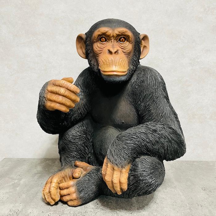 置物 動物 チンパンジー 高さ53cm おしゃれ 大きい 玄関 インテリア 庭