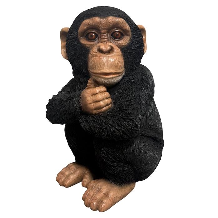 WOOBIA（ウービア） 置物 動物 腕を組んで座る チンパンジー 中 高さ