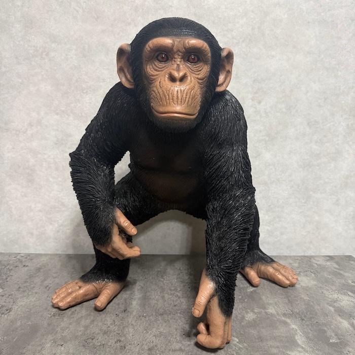 置物 構える チンパンジー 大 高さ50cm 動物 woobia 巨大オブジェ