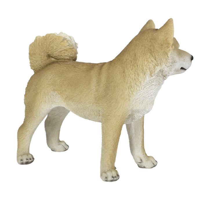 犬 置物 大型 動物 左向きに立つ柴犬 イヌ 大 横幅49cm woobia