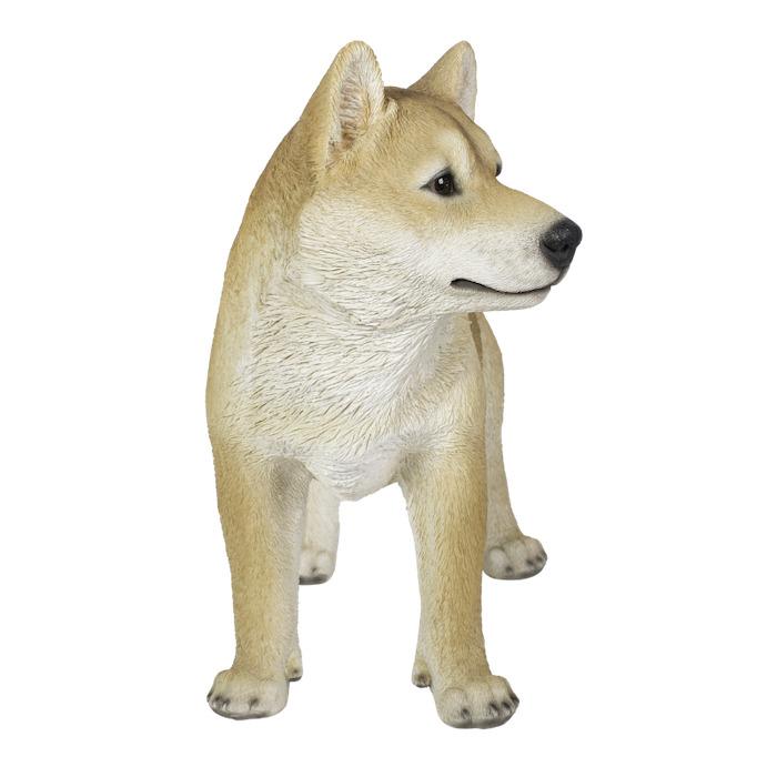 WOOBIA（ウービア） 犬 置物 大型 動物 左向きに立つ柴犬 イヌ 大 横幅