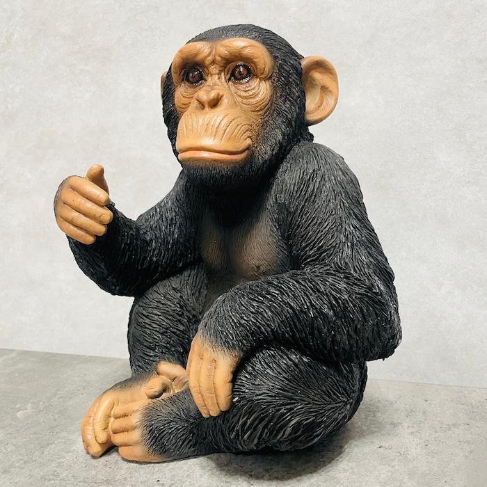 WOOBIA（ウービア） 置物 動物 チンパンジー 高さ28cm おしゃれ 大きい