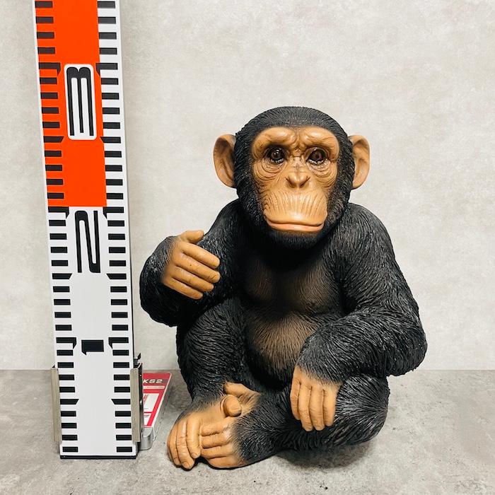 置物 動物 チンパンジー 高さ28cm おしゃれ 大きい 玄関 インテリア 庭