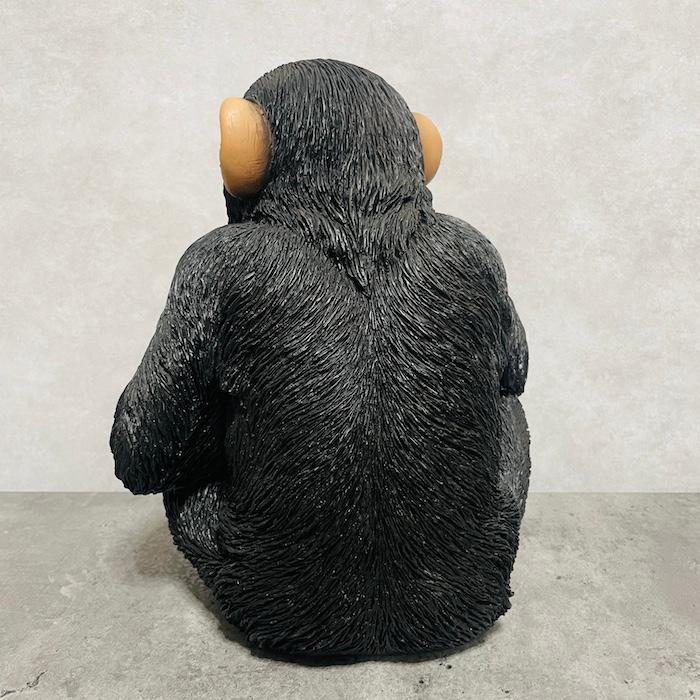 置物 動物 チンパンジー 高さ28cm おしゃれ 大きい 玄関 インテリア 庭 ガーデン かわいい オブジェ 北欧 リアル 面白い | WOOBIA | 07