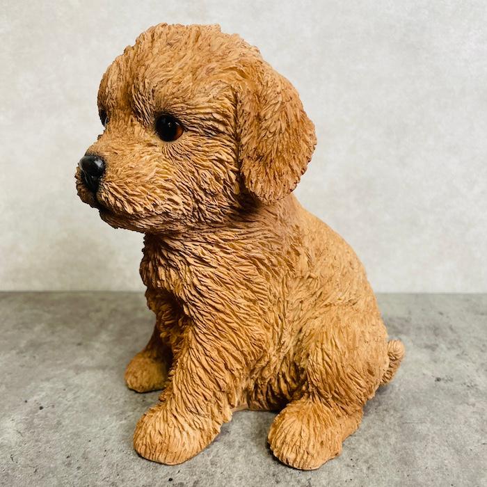 coco6パパ☺︎　トイプードル　置物　飾り WOOBIA（ウービア） 置物 犬 かわいい 動物 玄関 お座りトイプードル
