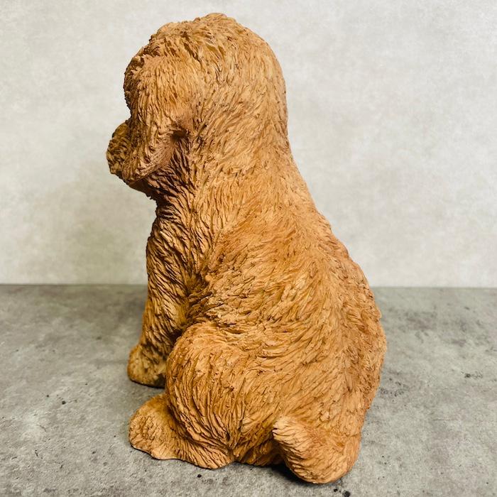 WOOBIA（ウービア） 置物 犬 かわいい 動物 玄関 お座りトイプードル