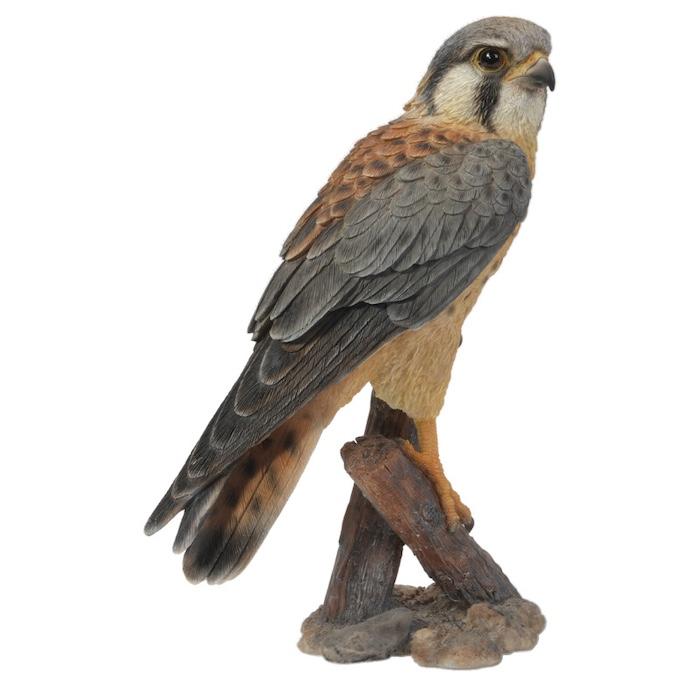 鳥 置物 オブジェ 北欧 動物 かわいい 切り株にとまる隼 高さ31cm woobia おしゃれ 玄関インテリア リアル 大型 ウービア |  | 03