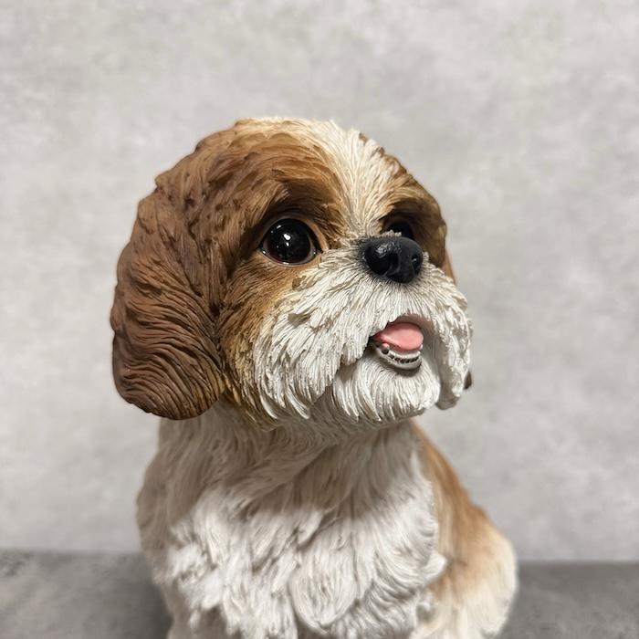 置物 犬 動物 お座りシーズー 茶白 中 高さ27cm woobia おしゃれ 大きい 玄関 インテリア ガーデン かわいい オブジェ 北欧 リアル 大型 ウービア |  | 14