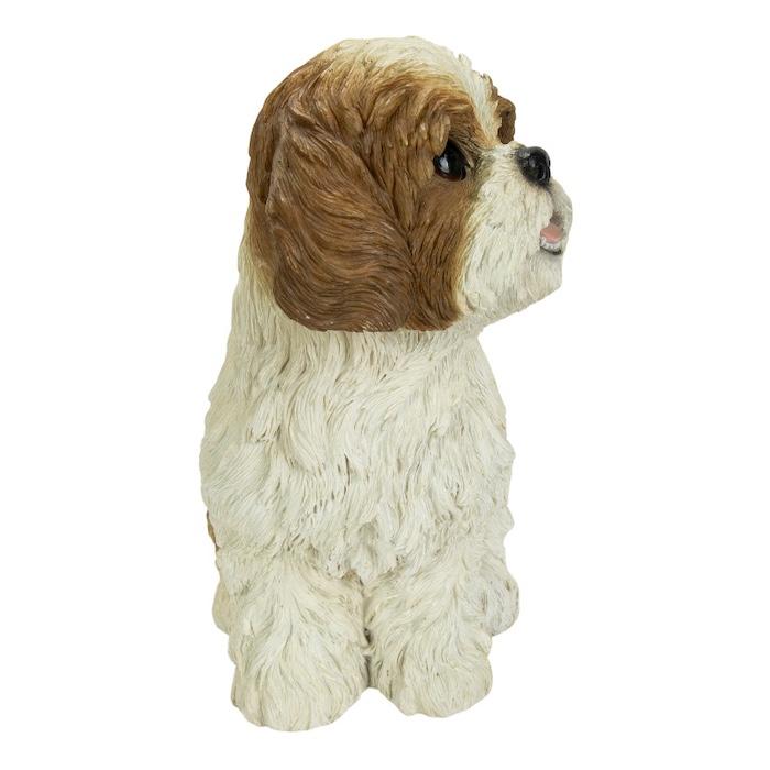 置物 犬 動物 お座りシーズー 茶白 中 高さ27cm woobia おしゃれ 大きい 玄関 インテリア ガーデン かわいい オブジェ 北欧 リアル 大型 ウービア |  | 05