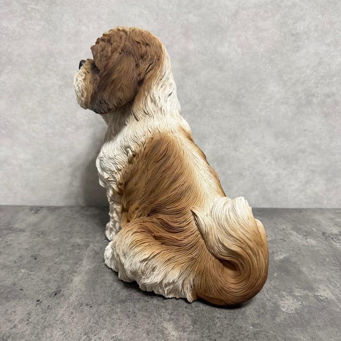 置物 犬 動物 お座りシーズー 茶白 中 高さ27cm woobia おしゃれ 大きい 玄関 インテリア ガーデン かわいい オブジェ 北欧 リアル 大型 ウービア |  | 09