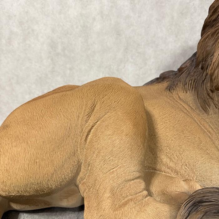 置物 動物 横たわるライオン 特大 高さ49.5cm woobia 巨大オブジェ