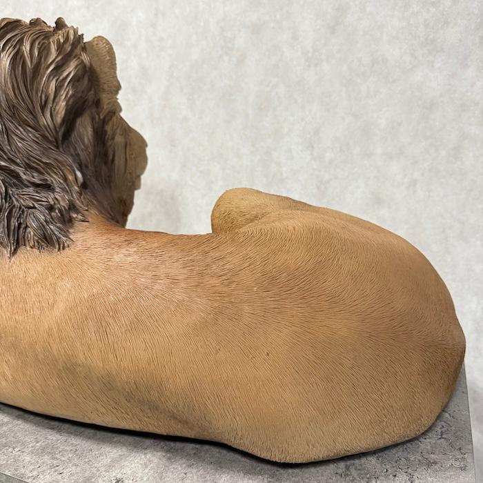 置物 動物 横たわるライオン 特大 横幅97.5cm woobia 巨大オブジェ