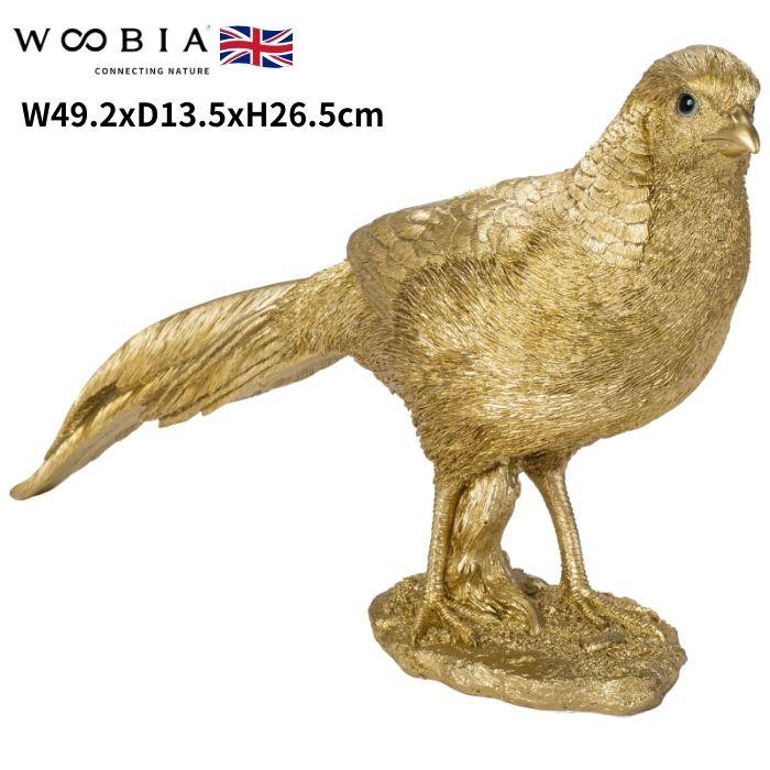 金鶏鳥　置物　くん製 鳥 置物 オブジェ 北欧 動物 かわいい キンケイ ゴールド 豪華 金色
