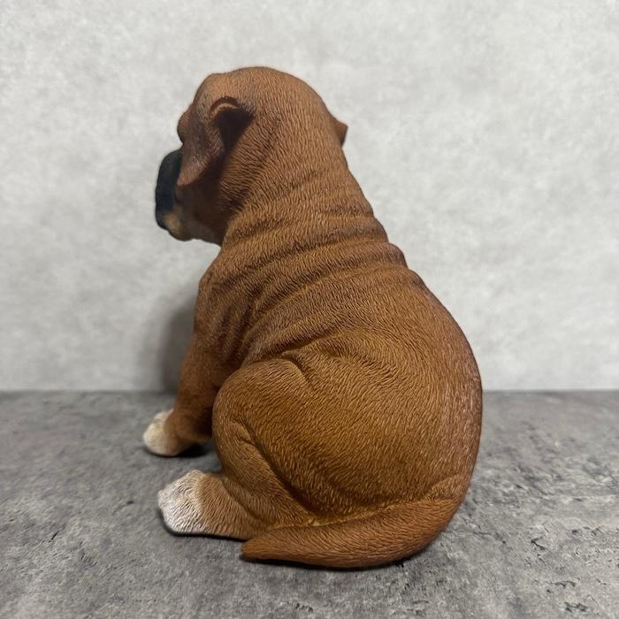 犬 置物 小さい かわいい 高さ15.9cm お座りボクサー犬 動物 玄関 インテリア オブジェ woobia ウービア |  | 10