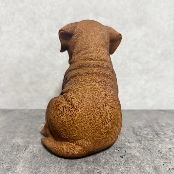犬 置物 小さい かわいい 高さ15.9cm お座りボクサー犬 動物 玄関 インテリア オブジェ woobia ウービア |  | 11