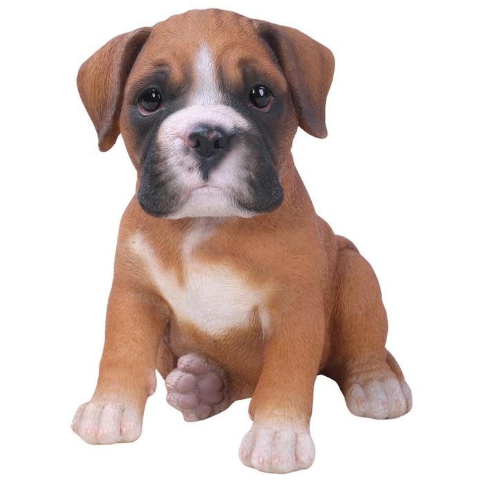 犬 置物 小さい かわいい 高さ15.9cm お座りボクサー犬 動物 玄関 インテリア オブジェ woobia ウービア |  | 12