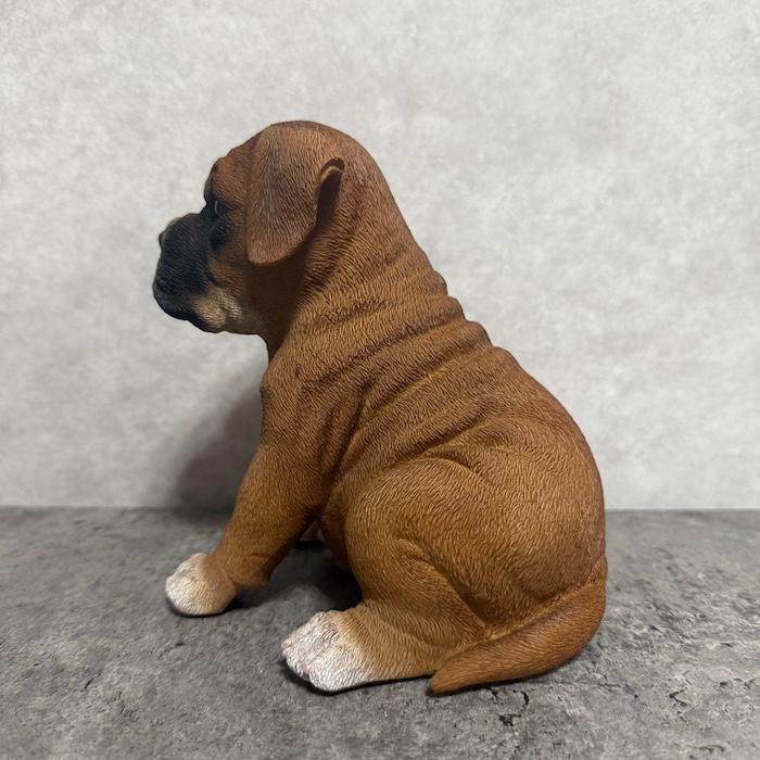 犬 置物 小さい かわいい 高さ15.9cm お座りボクサー犬 動物 玄関 インテリア オブジェ woobia ウービア |  | 05