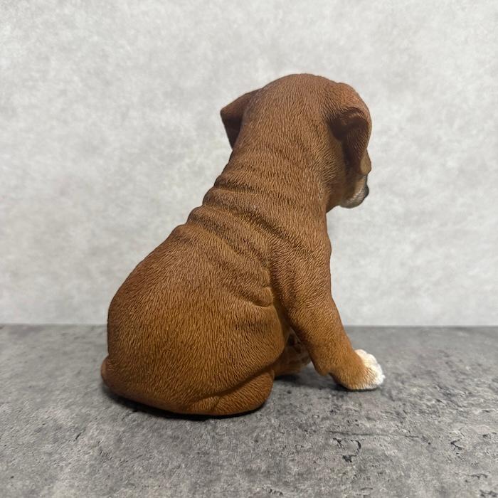 犬 置物 小さい かわいい 高さ15.9cm お座りボクサー犬 動物 玄関 インテリア オブジェ woobia ウービア |  | 06